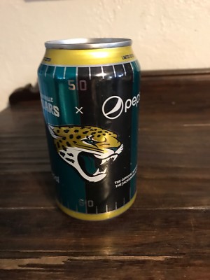 Pepsi Jacksonville Jaguars Official Drink Can Great Jaguar on can & football fie