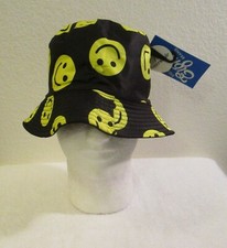 NWT Eighty Eight Brand Kids Smiley Reversible Bucket Hat OSFA Black MSRP 20