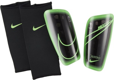 Nike Mercurial Lite Shin Guards - Bright Crimson \u0026 Rage Green with Silver -  SoccerPro