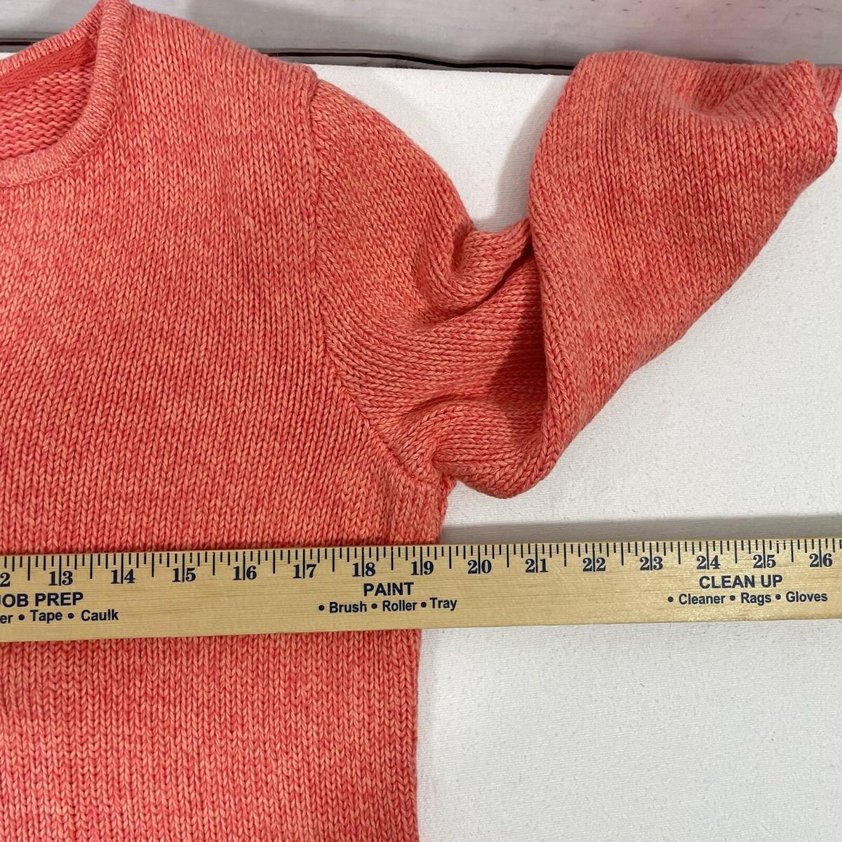 L.L. Bean Sweater Knit V-Neck Marbled Womens Size MP Peach. | eBay