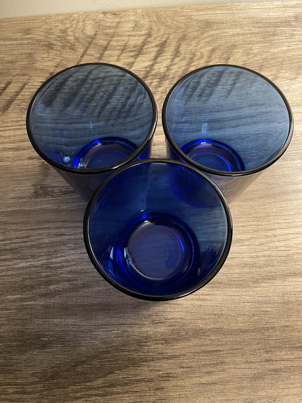 Set of 3 Vintage Libbey Cobalt Blue Cocktail Glasses eBay