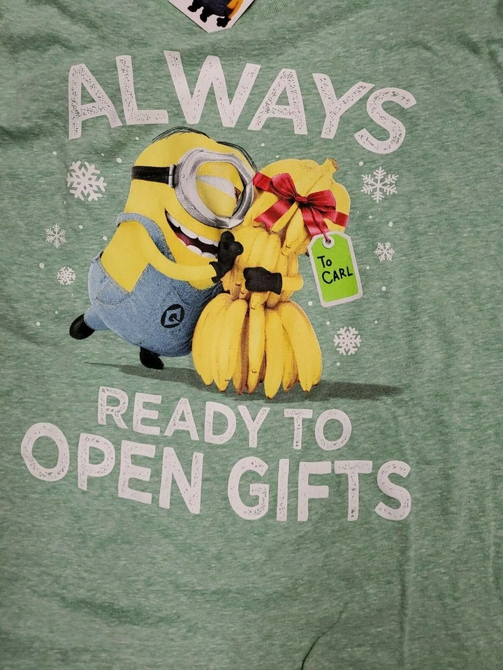 Camiseta Universal Studios Minions Natal Meninos Presentes Prontos para Abrir X-Grande - Imagem 3 de 4