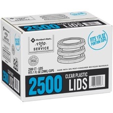 Clear Portion Translucent Container Lids 1Oz., 2,500Ct.