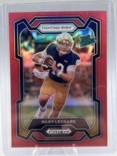 2024 Panini Prizm Draft Picks - Red Prizm - Riley Leonard (RC) - /299