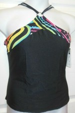 JAZZ TOP MULTI COLOR BLACK CAMISOLE Double Strap Ladies sizes