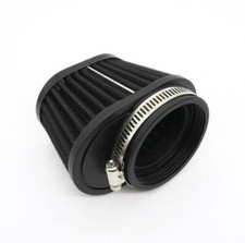 1 Pair 55mm Cone Motorcycle Cold Air Intake Filter Pod Cleaner High Flow Black