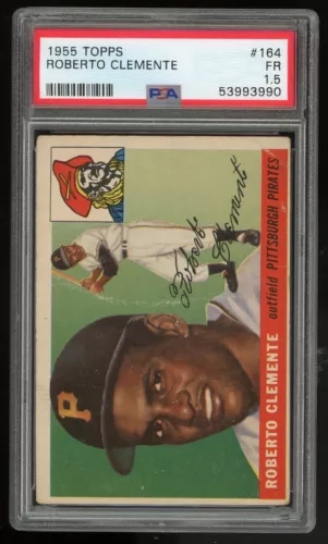 1955 Topps Roberto Clemente RC Rookie Card #164 PSA 1.5 Fair Vibrant!