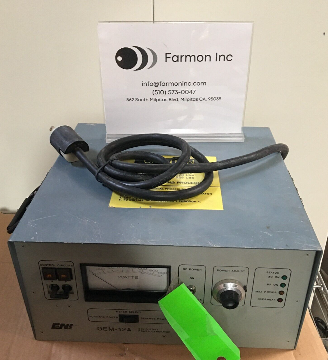 ENI OEM-12AL-21311 Solid State Power Generator, RF, OEM-12AL, 141965 | eBay