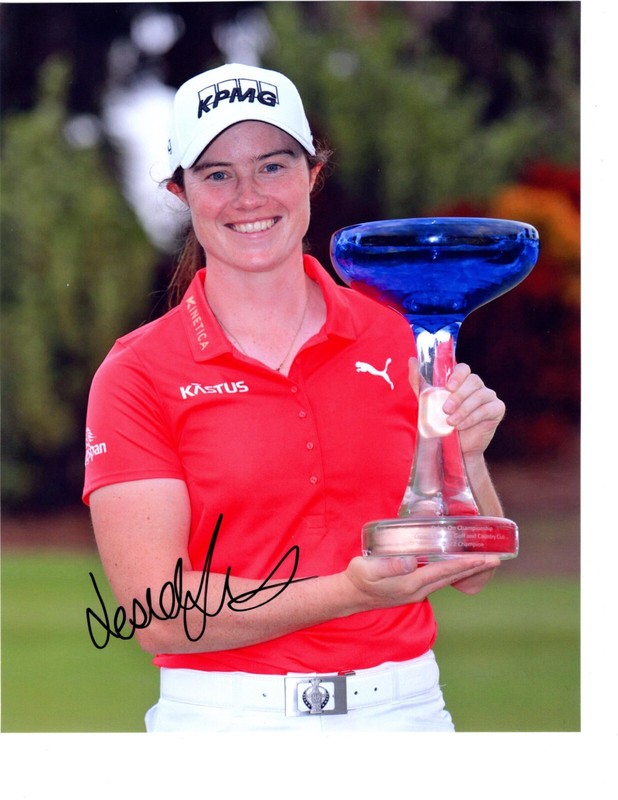 Leona Maguire LPGA star signed autographed 8x10 golf photo IRELAND SOLHEIM cc