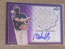 MICHAEL BRASWELL 2020 Leaf Perfect Game AUTOGRAPH Purple Wave #7/8 GAMECOCKS LSU