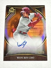 2023 Bowman Chrome Orange Refractor Invicta Won-Bin Cho Auto Autograph 16/25 SP