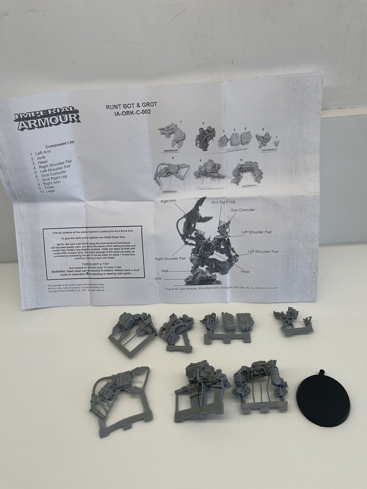 Runtbot Warhammer 40k Forgeworld Ork Runtbot and Grot BNIB 2010 Limited Edition ...