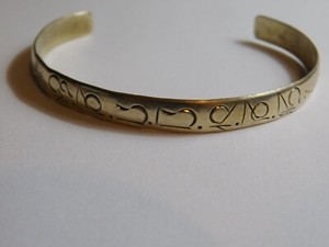 Om Mani Padme Hum Tibetan Yoga Buddhist Brass Cuff Bracelet