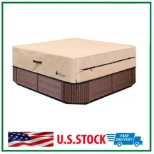 Waterproof Hot Tub Cover-Outdoor Spa Cover Cap 600D Heavy Duty Hot Tub Protector