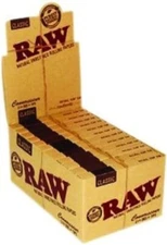 Natural Papers + Tips 1 1/4 Connoisseur 32 Leaves UNFLAVORED Flavor Pack of 24