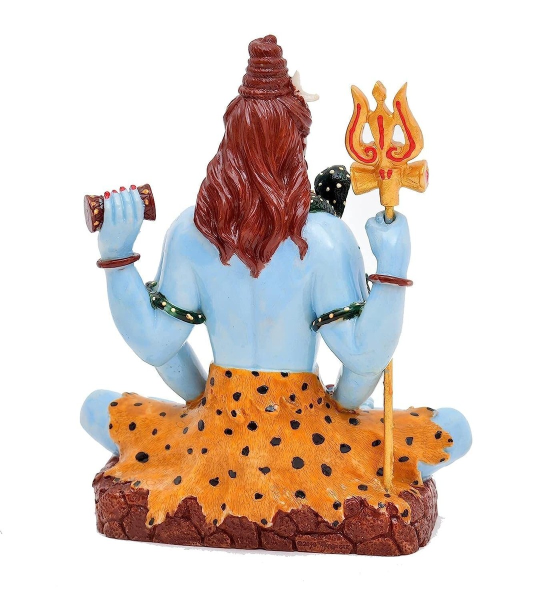 Hand Printed Shiv Ji Murti Lord Shiva Statue Marble Syntheric for