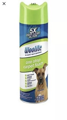 Woolite One Step Carpet Rug Upholstery Foam 5X Deep Clean 23.2 Oz