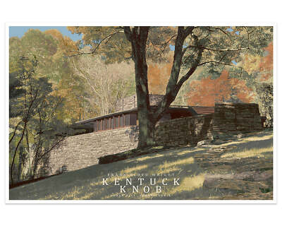 Kentuck Knob Frank Lloyd Wright Spring Variant by Dakota Randall Poster MINT Art