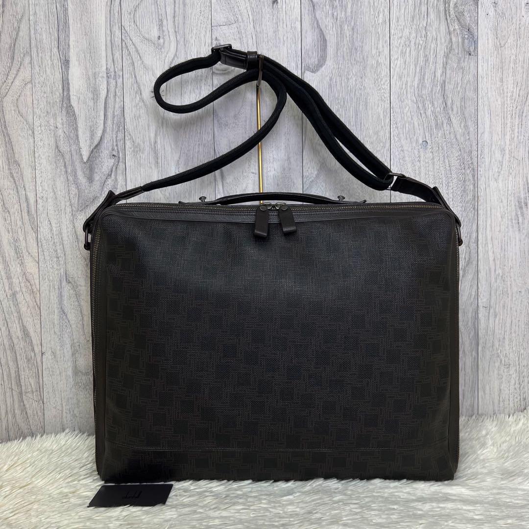 Dunhill Men's Briefcase Shoulder Bag PVC Leather Brow… Gem