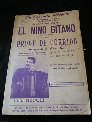 Partition El Nino Gitano Drôle De Corrida Lino Necchi Musikblatt