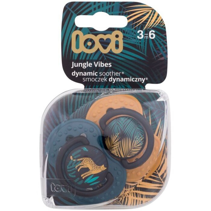LOVI Jungle Vibes Dynamic Soother Boy 2 ks Ciuccio Dinamico in Silicone 0-3m don