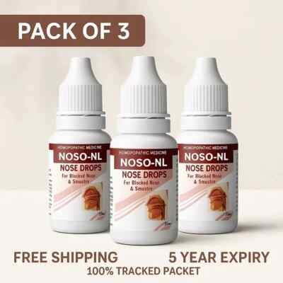 New Life Noso-NL Nose Drops 10ml x3 | Sinus Relief | 5 Yr Exp | Free Shipping