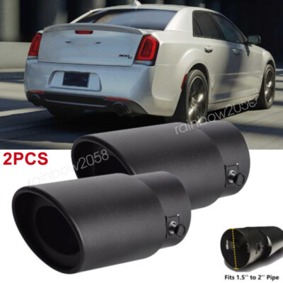 2PC For Chrysler 300 Car Exhaust Pipe Tip Rear Tail Throat Muffler Tailpipe