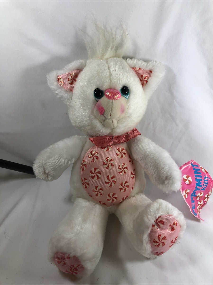 Yum Yums Peppermint Kitty Plush Cat Kenner Hallmark 1989 RARE WITH