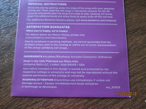 Jamberry Flapper 1K56 Heat Activated Nail Wrap Full Sheet - Picture 7 of 9