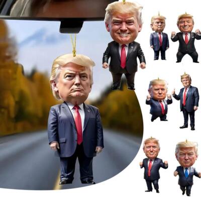 Acrylic Flat Pendant Creative Funny Cartoon Presidential Pendant Gift HOT