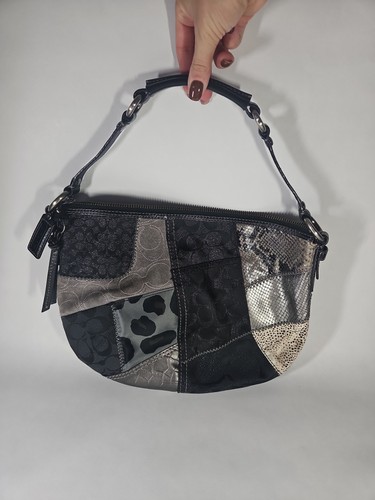 バッグ COACH hand bag patchwork turn rock soho Coach Soho Tonal Patchwork Hobo Bag – Black, Gray & C… - Gem