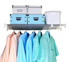 BAOYOUNI Teleskop Garderobensystem 5 Stangen 60-100