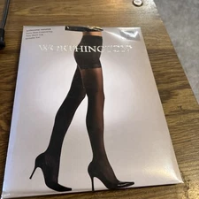 JC Penney Worthington Pantyhose Control top Sheer toe Sz 2 Black NEW