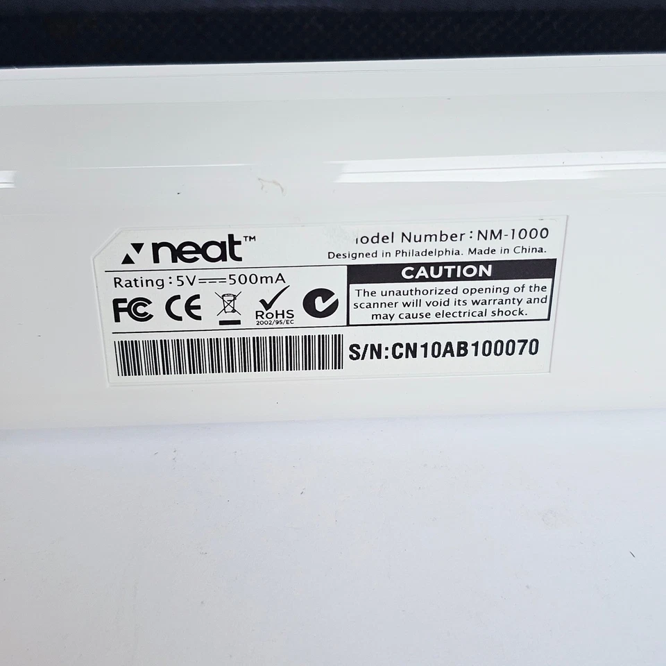 Neat Receipts Mobile Scanner NM-1000 with Case and Cables Organize Office 1431 - Image 2 of 4