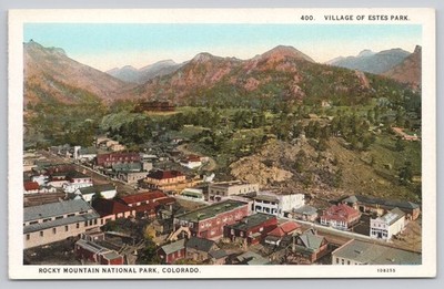 Estes Park Colorado Vintage Postcard Rocky Mountain National Park C.T.