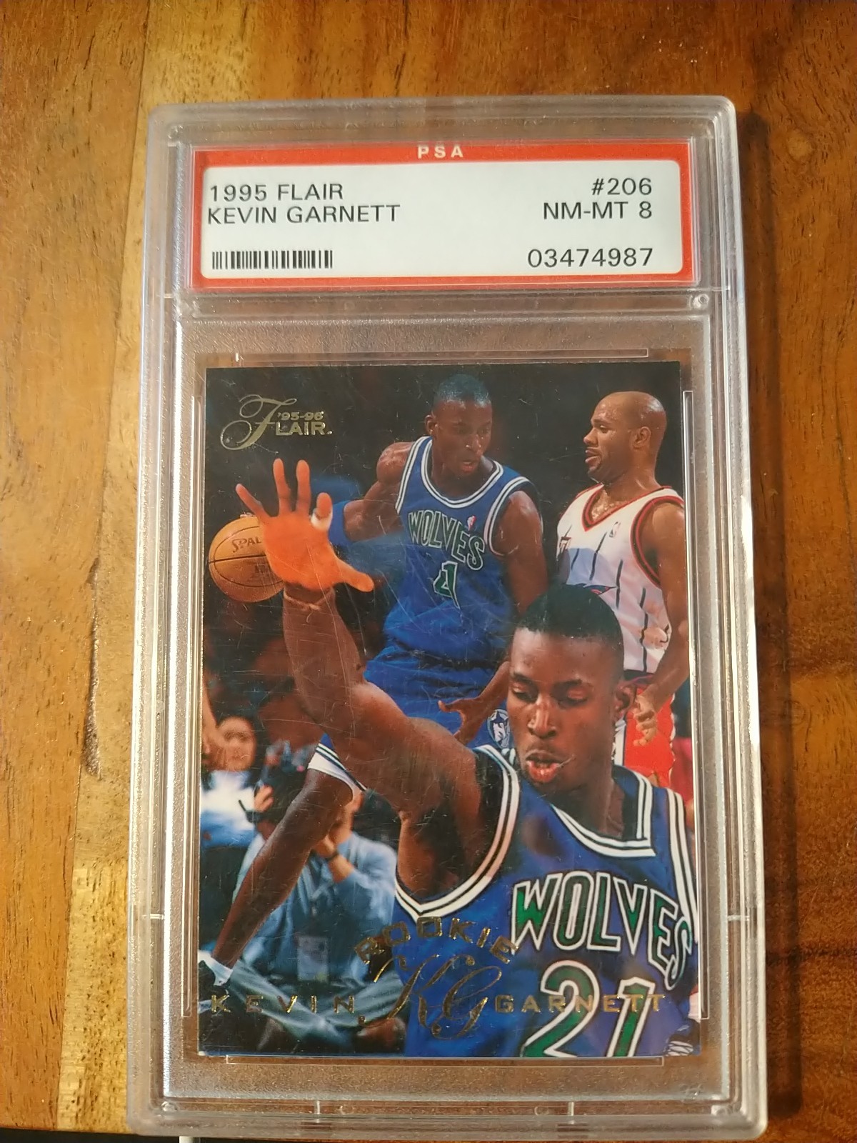 1995-96 Flair Kevin Garnett #206 NM-MT 8 Rookie Wolves Free Shipping!