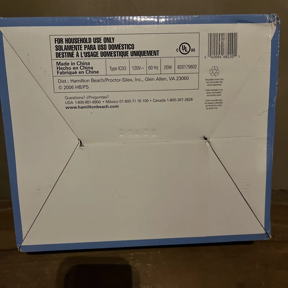 Máquina de helados automática Hamilton Beach de 1,5 cuartos de galón de capacidad 68220 totalmente nueva Foto 4 de 4