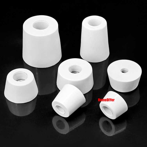 White Rubber Feet Pads With Washer Rubber Bumper Anti-Vibration Foot Pad Damping - Picture 8 of 19
