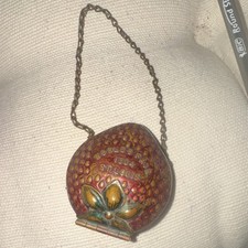 1904 St Louis World's Fair Souvenir Coin Purse with Chain - Worlds Fairs Theme