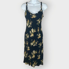 Reformation Lui Yolanda Slip Dress | Navy Blue Floral Chiffon | Y2K Style