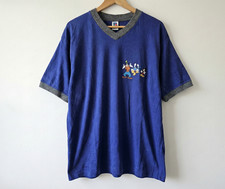 Vintage Mickey Unlimited Pocket T-Shirt Men L Blue Donald Duck Goofy Disney 90s