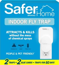 Safer Home Indoor Plug-in Fly Trap - Style: 2 Devices + 2 Glue Cards