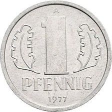 DDR, 1 Pfennig, 1977 A