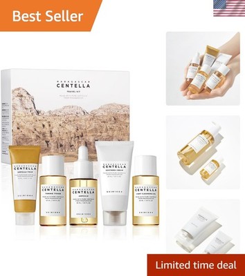 Madagascar Centella Travel Kit - 5-Piece Soothing Skincare Set, Compact Size