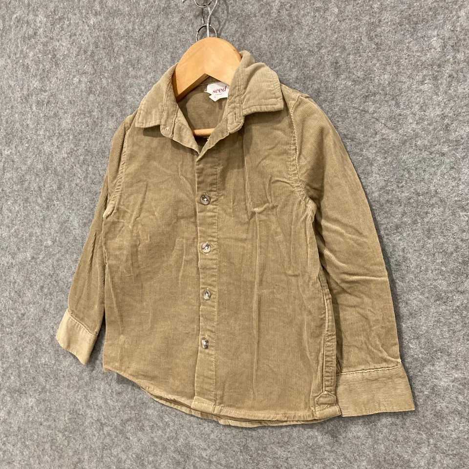 Camisa Seed Heritage Niños Talla 4 Años Pana Botón Manga Larga Algodón 32735 Foto 2 de 4