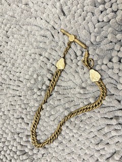 old antique pocket watch chain SIMMONS with T BAR