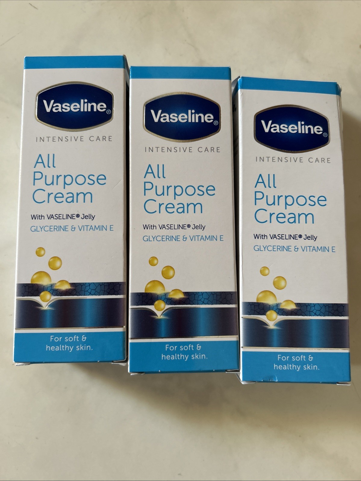 Lot Of 3 Vaseline Intensive Care All Purpose Cream*Rough Skin Relief*1.41 oz Ea