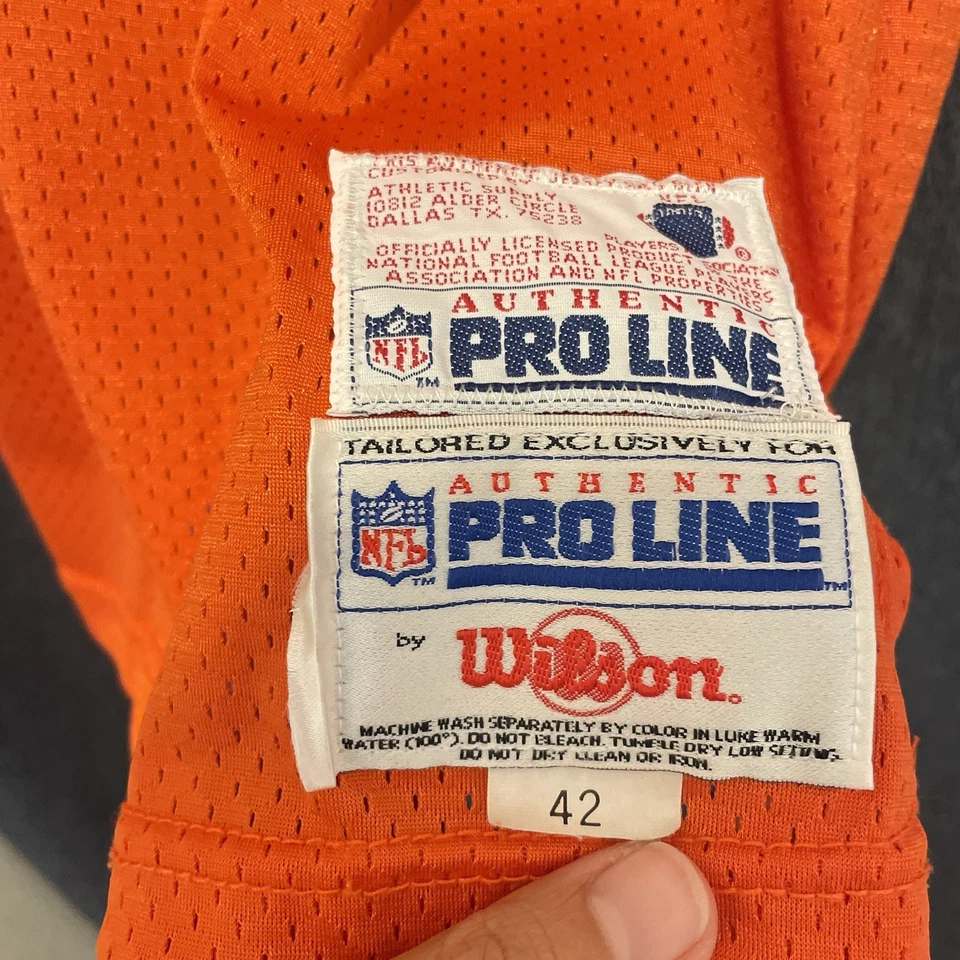CAMISETA ELWAY 42 VINTAGE HECHA EN EE. UU. WILSON PRO LINE AUTÉNTICA DENVER BRONCOS #7 Foto 3 de 4