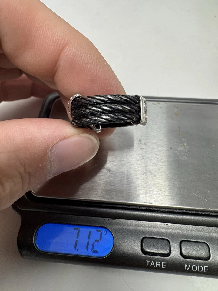 Anillo Charriol 18K Diamante Celta Negro Banda!!!Leer!!! Foto 4 de 4