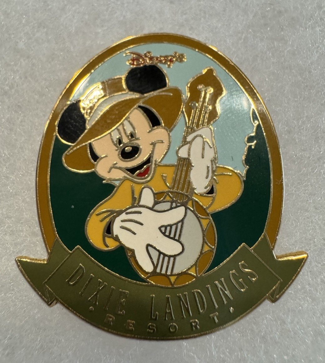 Disney Pin WDW Dixie Landings Resort Pin Mickey Mouse Playing Banjo 